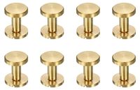 Chicago Chicago screws, 8 pieces, brass, 14 mm, flat head, for DIY projects