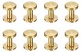 Chicago Chicago screws, 8 pieces, brass, 14 mm, flat head, for DIY projects