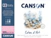 Canson Coton D'Art Aquarelpapier, gesatineerde korrel, 300 g/m², 4-zijdig gelijmd, 31 x 41 cm, natuurwit, 20 vellen