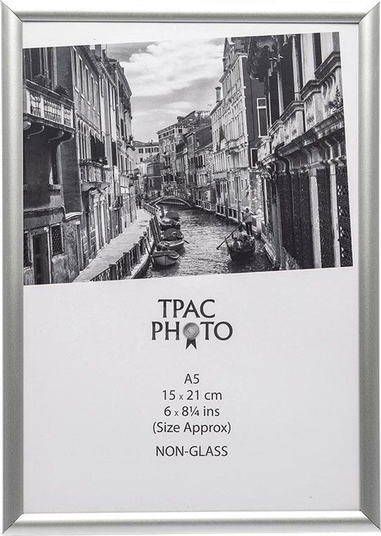 The Photo Album Company Inspire by Hampton Frames fotokader aluminium, ft A5, zilver