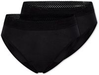 Schiesser 2PACK Rio Menstruatie onderbroekje - Schiesser Care Dames Onderbroek - Zwart
