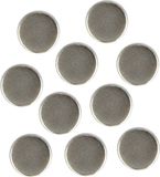 Amig Magneten setje rond - zilver - 10x stuks - 12 x 3 mm