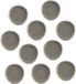 Amig Magneten setje rond - zilver - 10x stuks - 12 x 3 mm