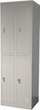 IVOL Metalen Lockerkast Grijs - 60x185x45 cm - 4 Deurs