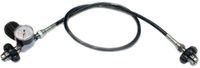 Metalsub DIN 200/300 avec manomètre purgeur de bouteille noir, argent 1 m