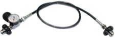 Metalsub DIN 200/300 avec manomètre purgeur de bouteille noir, argent 1 m