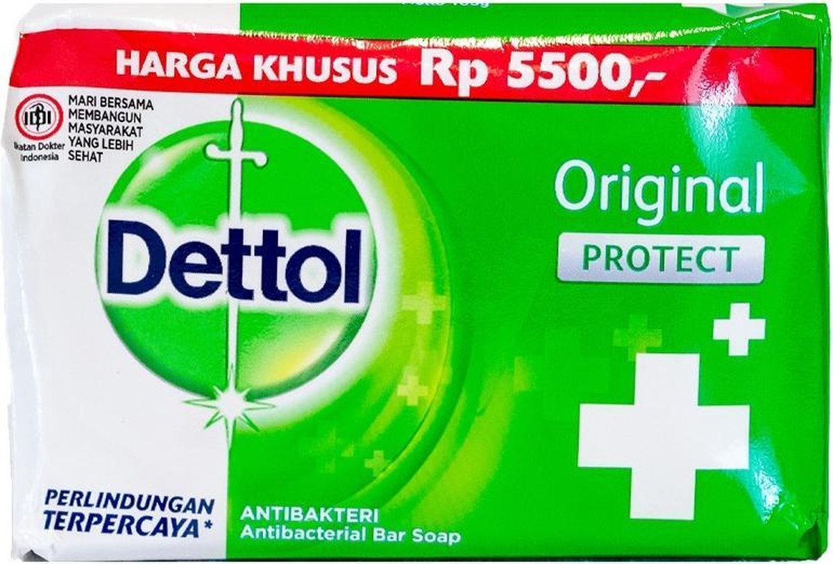 Dettol Antibacteriële zeep blokje 105 Gram, Original Protect, desinfecterende blokje zeep, zeep tablet, handzeep,