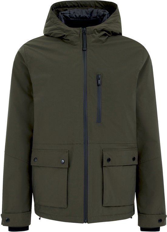 WE Fashion Heren waterafstotend jack met capuchon L