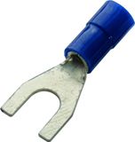 Haupa kabelklem voor vorkkabels, blauw geïsoleerd, 1,5-2,5mm², M4, PVC, 100 stuks
