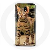 Maniacase Samsung Galaxy J7 2017 Hoesje Bengaalse kattenrace cartoon