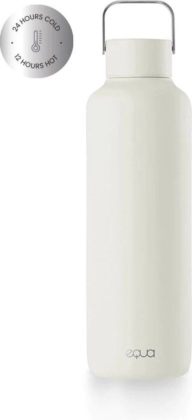 Equa Timeless Drinkfles RVS Wit 600ml