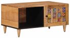 Maisons du Monde Maison Exclusive - Salontafel, natuurlijke uitstraling, 80 x 50 x 40 cm, massief mangohout