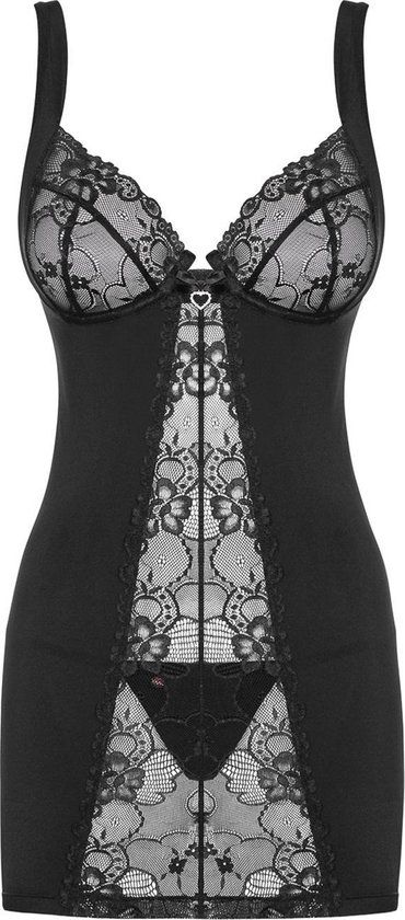 Obsessive Heartina Chemise Zwart S/M