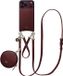 AVY Leren Hoesje Geschikt voor Apple iPhone 18 Pro Max | Met Koord en Mini Telefoontasje | Compatibel met MagSafe | Leather Case met 30CM & 130CM Koord & Pouch | Leather Set | Burgundy