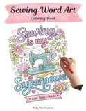 Sewing Word Art Coloring Book