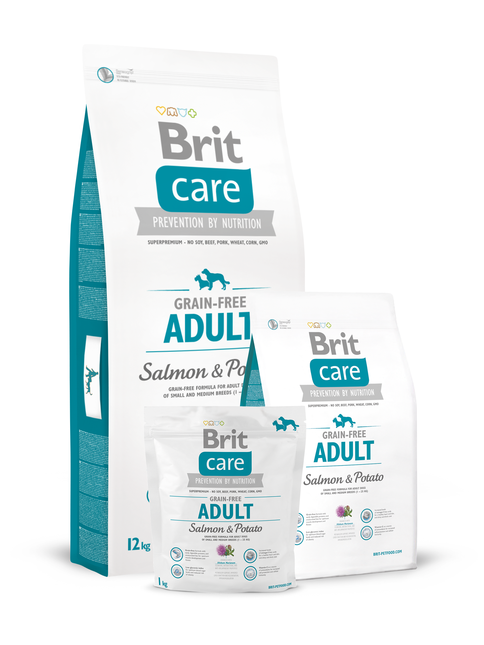 Brit Care Graanvrij Adult met Zalm & Aardappel 12kg