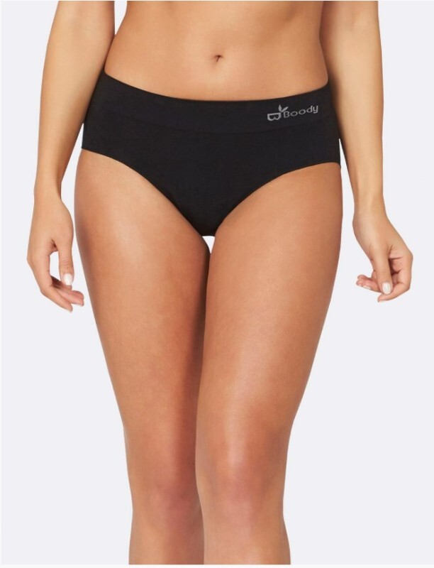 Bamboo Organic Midi brief zwart l 1st