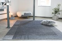 Andiamo Geweven tapijt Le Havre rand modern laagpolig polypropyleen tapijt, grijs, 80x150 cm