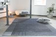 Andiamo Geweven tapijt Le Havre rand modern laagpolig polypropyleen tapijt, grijs, 80x150 cm