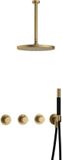 Hotbath Cobber - CB7067 - Inbouw Regendoucheset - Geborsteld Messing