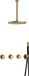 Hotbath Cobber - CB7067 - Inbouw Regendoucheset - Geborsteld Messing