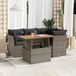 Maison Exclusive - Ensemble de meubles de jardin 5 pièces avec canapé et coussins, gris, en polyrotin