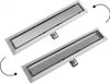 Quality Heating Nurion douchegoot flens met zijuitloop - 60 cm - Inox