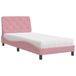vidaXL Bed met matras, fluweel, roze, 100x200 cm