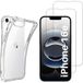 Phonillico® Schokbestendig hoesje voor iPhone 16e en 2 Gehard glas Schermbeschermingsfilm