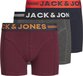 JACK&JONES JUNIOR JACLICHFIELD 3 Pack Boxershorts - Boys - Size 164 - Grey/Red/Blue