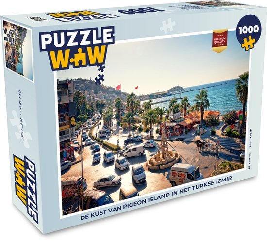 MuchoWow Puzzel De kust van Pigeon Island in het Turkse Izmir - Legpuzzel - Puzzel 1000 stukjes volwassenen