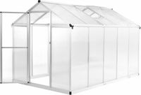 vidaXL Tuinkas 11,19 m³ 302x190x195 cm Aluminium Polycarbonaat