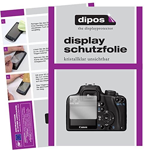 dipos I 6X beschermfolie helder compatibel met Canon EOS 1000D folie displaybeschermfolie