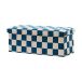 Kid's Concept Pouf avec rangement à carreaux Bleu-vert, 80x30x30 cm