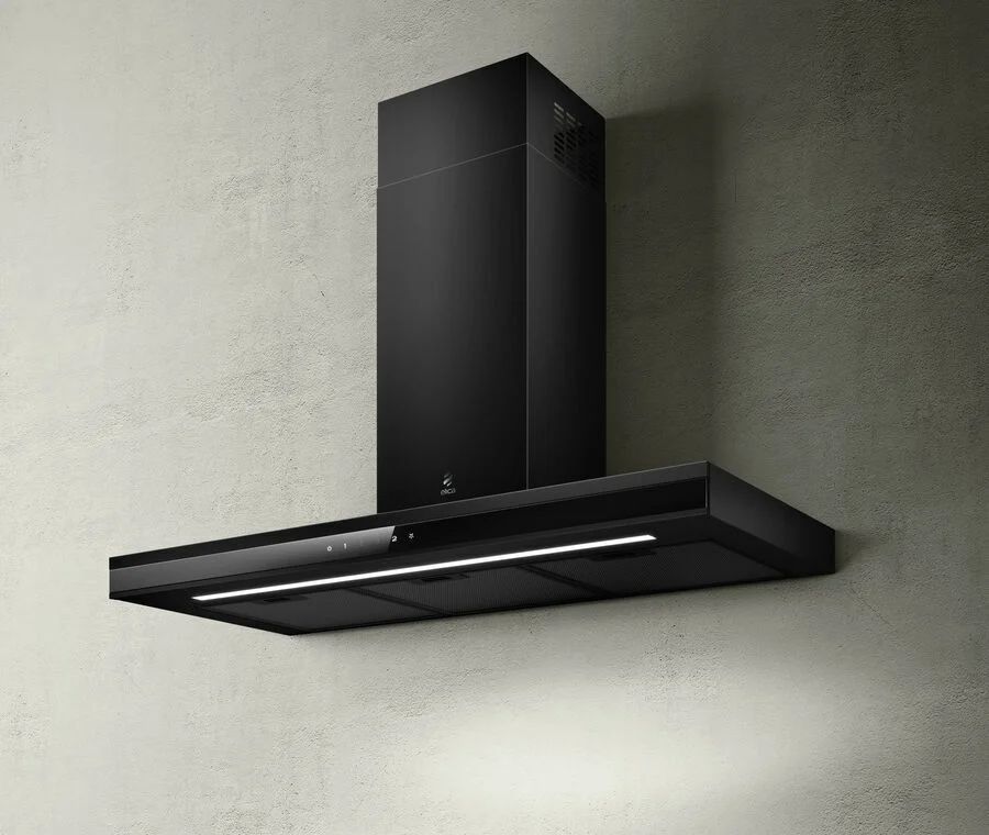 Elica ADELE BL MAT/A/90 - Zwarte Muur afzuigkap - 770 m³/uur