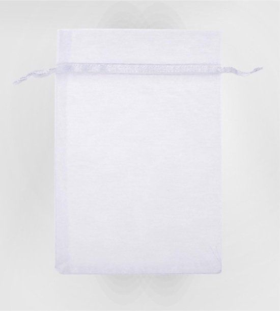 Okado Organza Cadeauzakjes Wit 7x9 cm – 100 Stuks