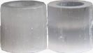 Goux.nl Porte-bougie chauffe-plat Ice - 6 cm - Blanc/Transparent - Pierre naturelle - 2 pièces