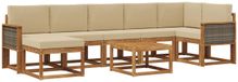 vidaXL Buiten bankenset 8 st Natuurlijk en Beige Polyester