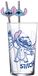 STOR Set de verres avec pailles en acier inoxydable Stitch 480ml