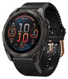 Wigento Garmin Fenix 8 AMOLED 43mm: Topdesign, ademend 20mm siliconen band, zwart