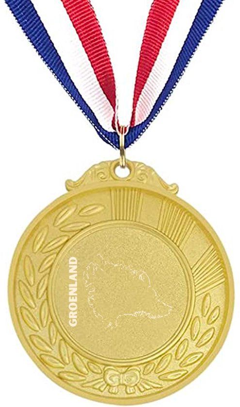 Akyol - Groenland Medaille Goudkleuring - Piloot - Toeristen - Groenland Cadeau - Metaal - Goud