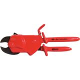 KS Tools 117.1246 Eenhands-ratelstaalkabelkabelschaar met veiligheidsisolatie, 310 mm