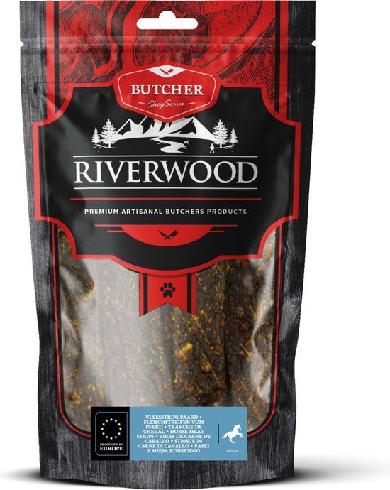 Riverwood Vleesstrips Paard 150 gr