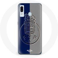 Maniacase Hoesje Samsung Galaxy A20 fcp porto blauw en grijs scharnier