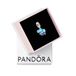 PANDORA Moments Blauw Murano Glas olifantenbedelaar hanger in sterling zilver met kubisch zirkonia, compatibele Moments armbanden, 793339C01