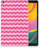 B2Ctelecom Samsung Galaxy Tab A 10.1 (2019) Uniek Tablethoesje Waves Pink