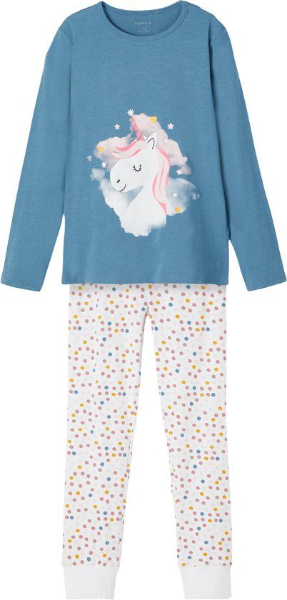 NAME IT NKFNIGHTSET REAL UNICORN Pyjama Meisjes - Maat 110-116 - Real Teal