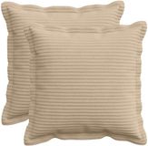 vidaXL Kussensloop 2 stuks Houten Taupe 45 x 45 cm Corduroy