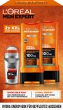 L'ORÉAL PARIS MEN EXPERT Gift set "Orange Box" 3 pieces, deo rolleer 2X .XXL 400 ML