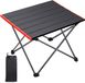 Holland Connections Table pliante portable - Noir - Aluminium